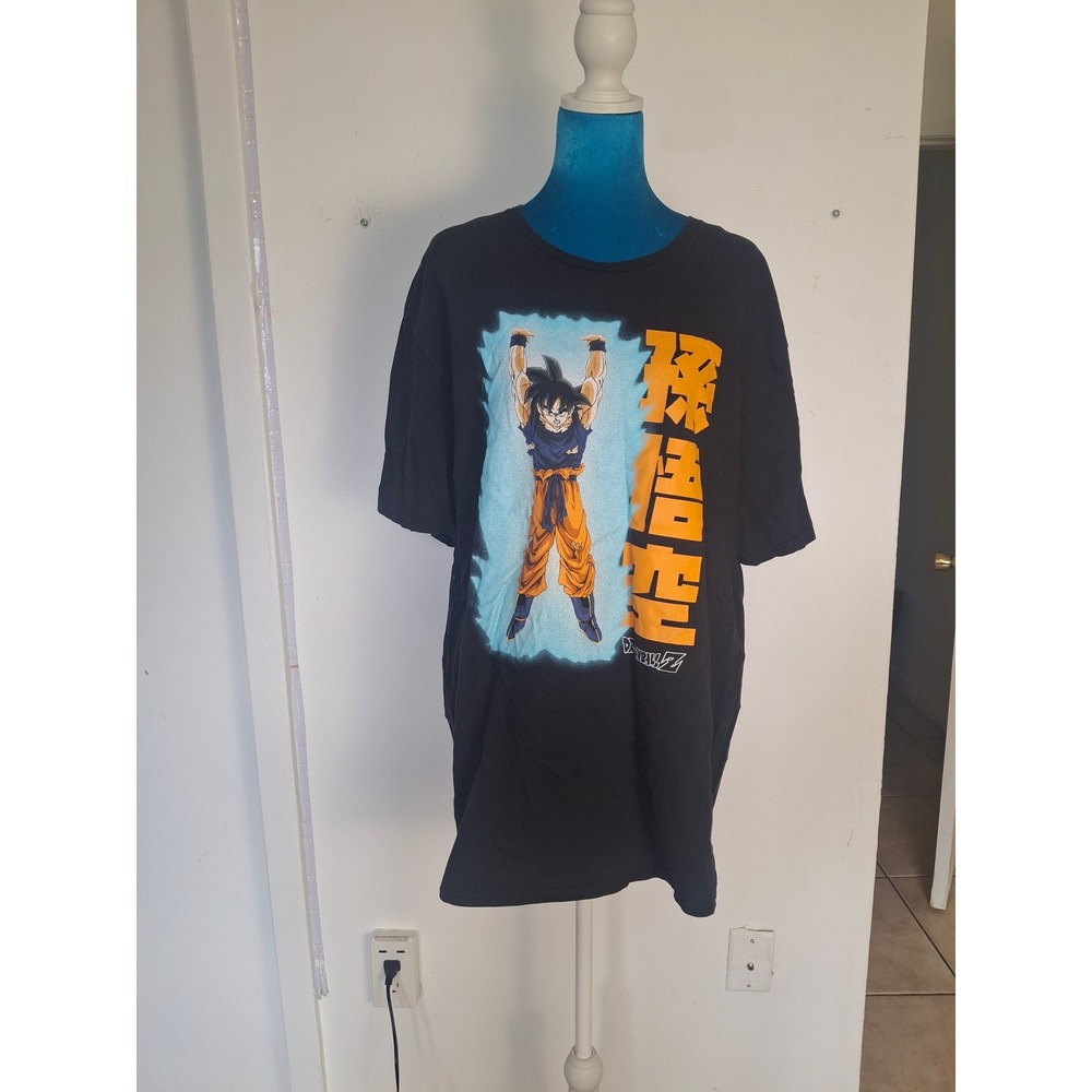 Dragon Ball Z Goku Spirit Bomb Graphic T-Shirt Black XXL Toei Animation Tee